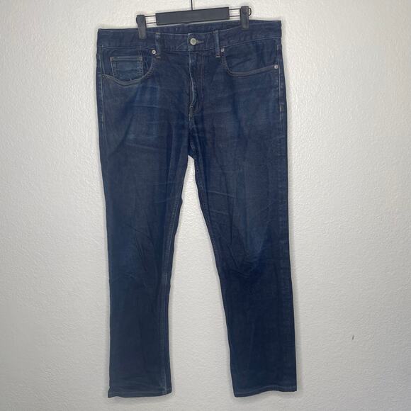 Bonobos Mens Jeans Size 35x34 Slim Fit Dark Wash Denim Blue Causal Wear